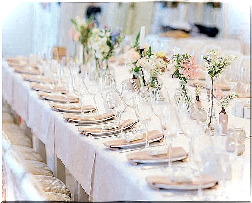 Wedding table in spring