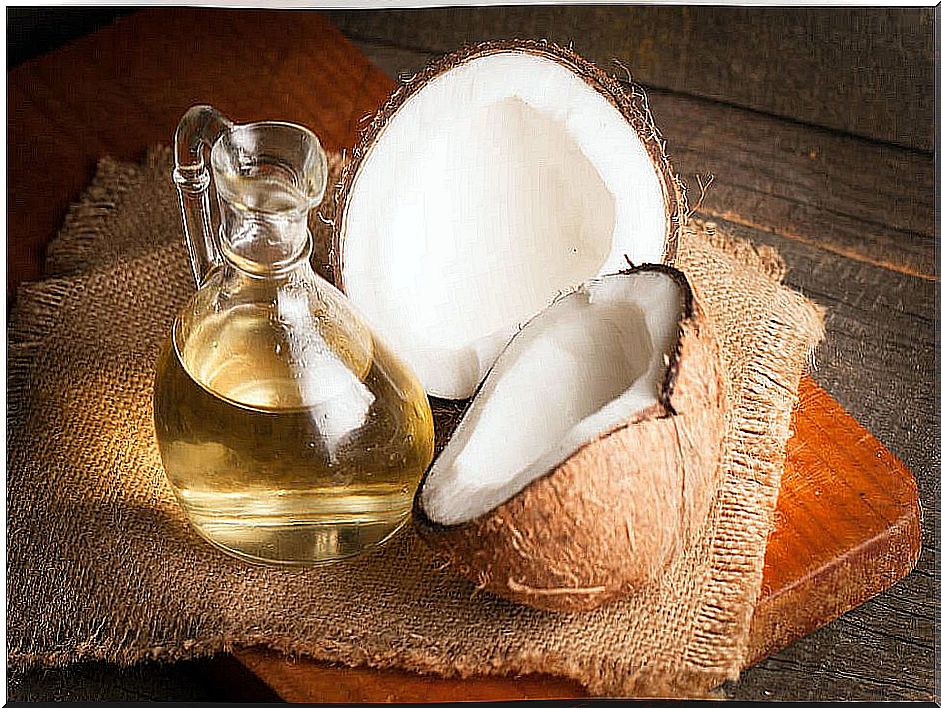 Natural coconut oil.