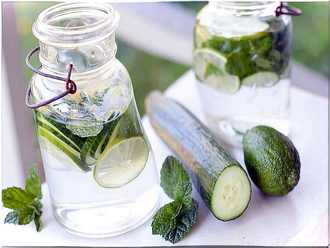 Cucumber water to hydrate 