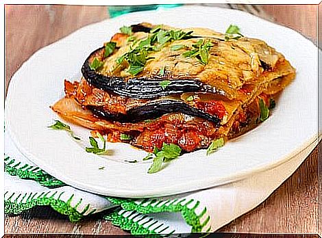 aubergine and zucchini lasagna