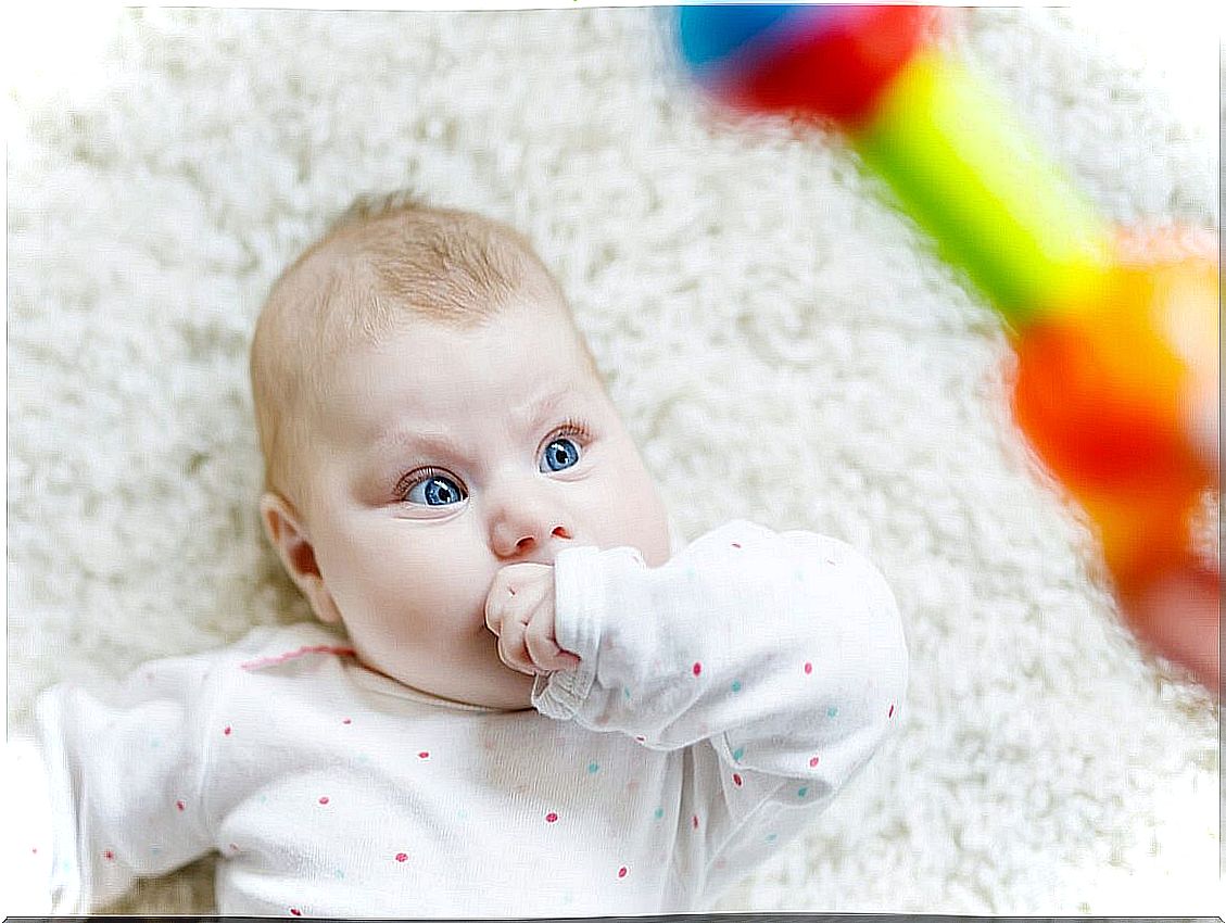 Why do babies stare at something?